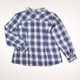 Women's Purple and Blue Plaid Flannel Shirt, Size L