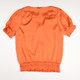 Women's Orange Silky Banded Bottom Blouse, Size M