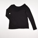 Women's Black Knit Long Sleeve Shirt, Size S