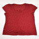 Women's Red Ruffled Knit Shirt, Size 3X