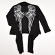 Women's Black Tie Front Shirt, Size S