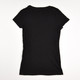Women's Black V-Neck T-Shirt, Size M