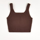 Women's Brown Knit Crop Top, Size XS
