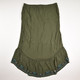 Women's Olive Green Drawstring Waist Skirt, Size 2X