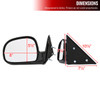 1994-1998 Chevrolet S10/1994-1998 GMC S15 Glossy Black Manual Adjustment Side Mirror - Driver Side Only