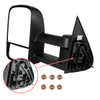1999-2007 Chevrolet Silverado/Tahoe/Suburban GMC Sierra/Yukon XL Manual Adjustable & Extendable Black Cover Towing Mirrors