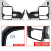 2014-2018 Chevrolet Silverado/GMC Sierra Power Heated ATS Manual Extendable Chrome Towing Mirrors w/ Amber Lens Turn Signal & Clearance Lights