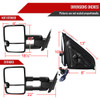 2014-2018 Chevrolet Silverado/GMC Sierra Power Heated ATS Manual Extendable Chrome Towing Mirrors w/ Amber Lens Turn Signal & Clearance Lights