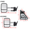 1988-2002 Chevrolet C/K C3500/Tahoe GMC Yukon/Suburban Chrome Manual Adjustable & Extendable Towing Mirrors w/ LED Amber Smoke Turn Signal Lights