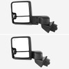 2019-2025 GMC Sierra 1500 Power Adjustable, Heated, & Manual Extendable Black Towing Mirrors w/ Smoke Lens LED Turn Signal & Clearance Lights