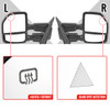 2017-2019 Ford F-250/F-350/F-450/F-550 Power Adjustable, Heated, BSM, ATS Chrome Towing Mirrors w/ Clear Lens Sequential LED Turn Signal, Clearance, & Auxiliary Lights