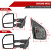 2017-2019 Ford F-250/F-350/F-450/F-550 Power Adjustable, Heated, BSM, ATS Chrome Towing Mirrors w/ Clear Lens Sequential LED Turn Signal, Clearance, & Auxiliary Lights