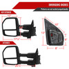 2017-2019 Ford F-250/F-350/F-450/F-550 Super Duty Power Adjustable, Heated, BSM, ATS, & Manual Extendable Towing Mirrors w/ Smoke Lens LED Turn Signal, Clearance, & Auxiliary Lights