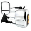 2003-2007 Chevrolet Silverado Power Adjustable, Heated, & Manual Extendable Chrome Towing Mirrors w/ Smoke Lens LED Turn Signal Lights