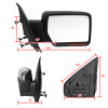 2007-2014 Ford F-150 Chrome Power Adjustable & Heated Side Mirror w/ LED Amber Turn Signal & Puddle Light - Passenger Side Only