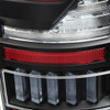 2007-2009 Dodge RAM 1500/2500/3500 Red LED Bar Tail Lights (Matte Black Housing/Clear Lens)
