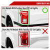 2015-2017 Ford F-150 Factory Style Driver/Left Replacement Tail Light Assembly (Chrome Housing/Red Clear Lens)