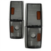 1988-1993 GMC Sierra/Yukon Chevrolet Silverado Corner Lights w/ Amber Reflectors (Chrome Housing/SmokeLens)