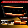 2009-2018 Dodge RAM 1500 / 2019 RAM Classic / 2010-2018 RAM 2500 3500 Switchback Sequential Full Amber LED Projector Headlights (Matte Black Housing/Clear Lens)