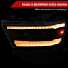 2019-2024 Dodge RAM 1500 LED Bar Projector Headlights w/ Switchback Sequential Turn Signals, Amber LED & Pulsing Glow (Matte Black Housing / Clear Lens)