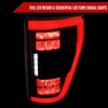 2021-2023 Ford F-150 LED Tail Lights w/ Switchback Sequential Turn Signals (Glossy Black Housing / Smoked Lens)
