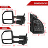 2021-2025 Ford F150 F250 Power Adjustable, Heated, & Manual Extendable Towing Mirrors w/ Smoked Lens LED Turn Signal & Puddle Lights
