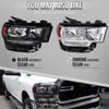 2019-2024 Dodge Ram 2500 3500 Factory Style Crystal Headlight - Passenger Side Only (Black Housing / Clear Lens)