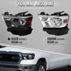 2019-2024 Dodge Ram 1500 Factory Style Crystal Headlight - D-er Side Only (Chrome Housing / Clear Lens)