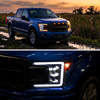 2018-2020 Ford F-150 Full LED Projector Headlights w/ Switchback LED Sequential Turn Signals DRL (Black Housing / Clear Lens)