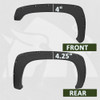 2019-2024 Chevrolet Silverado 1500 Matte Black Rivet Style Fender Flares