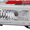 1999-2004 Ford F-250/F-350/F-450/F-550/2000-2004 Excursion Euro Factory Style Headlights with Dual LED C-Bar  (Chrome Housing/Clear Lens)