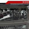 1999-2004 Ford F-250/F-350/F-450/F-550/2000-2004 Excursion Euro Factory Style Headlights with Dual LED C-Bar  (Chrome Housing/Smoke Lens)