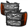 2007-2014 GMC Sierra Factory Style Headlights (Matte Black Housing/Clear Lens)