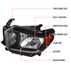 2014-2021 Toyota Tundra Factory Style Headlights w/ LED Light Strip (Matte Black Housing/Clear Lens)