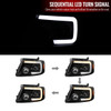2004-2008 Ford F-150/ 2006-2008 Lincoln Mark LT Switchback Sequential LED C-Bar Projector Headlights (Matte Black Housing/Clear Lens)