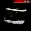 2014-2019 GMC Sierra LED Light Strip Projector Headlights (Chrome Housing/Clear Lens)