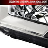 2007-2013 Toyota Tundra/ 2008-2017 Sequoia Switchback Sequential LED C-Bar Projector Headlights (Chrome Housing/Clear Lens)