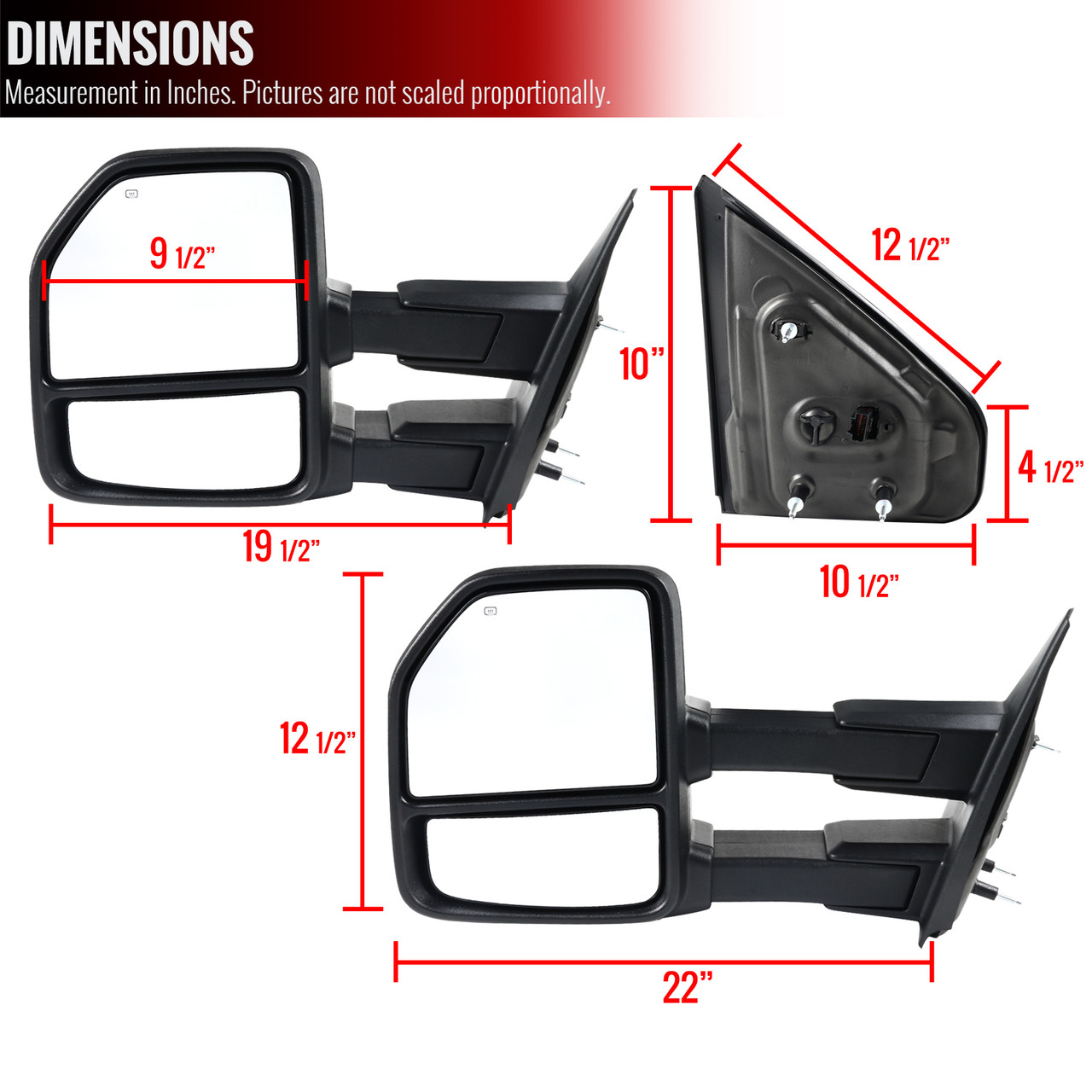 2007-2014 Ford F-150 Chrome Power Adjustable, Heated, & Manual