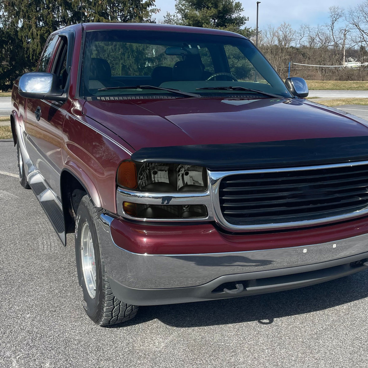 1999-2006 GMC Sierra/2007 Sierra Classic/2000-2006 Yukon/XL Factory Style  Headlights and Bumper Lights with Amber Reflector (Matte Black  Housing/Smoke