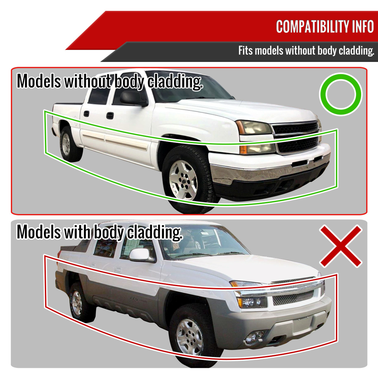 2002-2006 Chevrolet Avalanche/ 2003-2007 Silverado LED Bar Factory Style  Headlights & Bumper Lights (Matte Black Housing/Clear Lens)