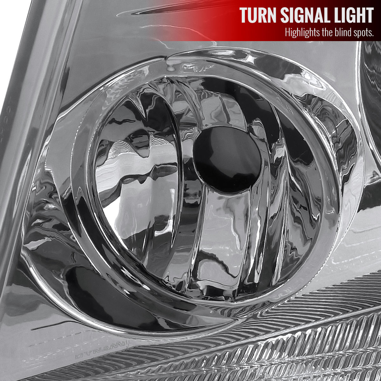 2004-2008 Ford F-150/ 2006-2008 Lincoln Mark LT Projector Headlights w/  Amber Reflectors (Chrome Housing/Clear Lens)