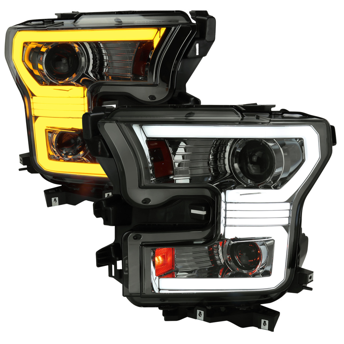 2015-2017 Ford F-150 LED Bar Projector Headlights w/ Switchback