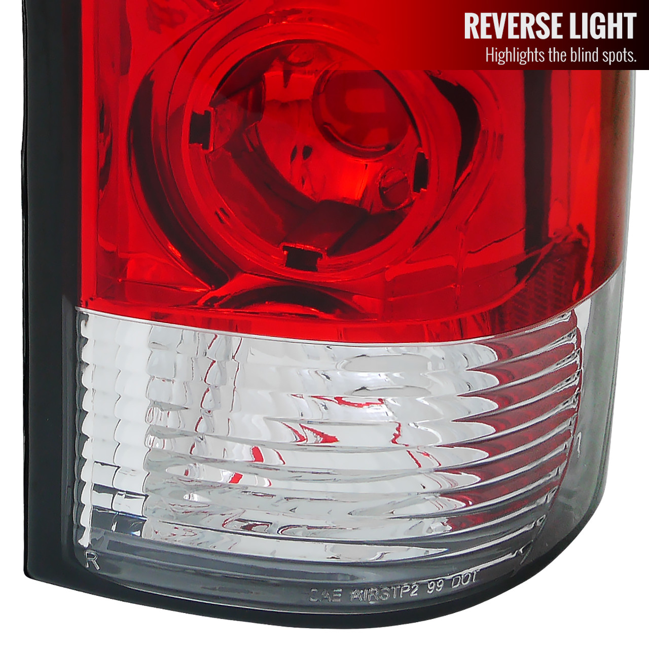 1999-2002 Chevrolet Silverado/ 1999-2006 GMC Sierra Tail Lights (Chrome  Housing/Red Lens)