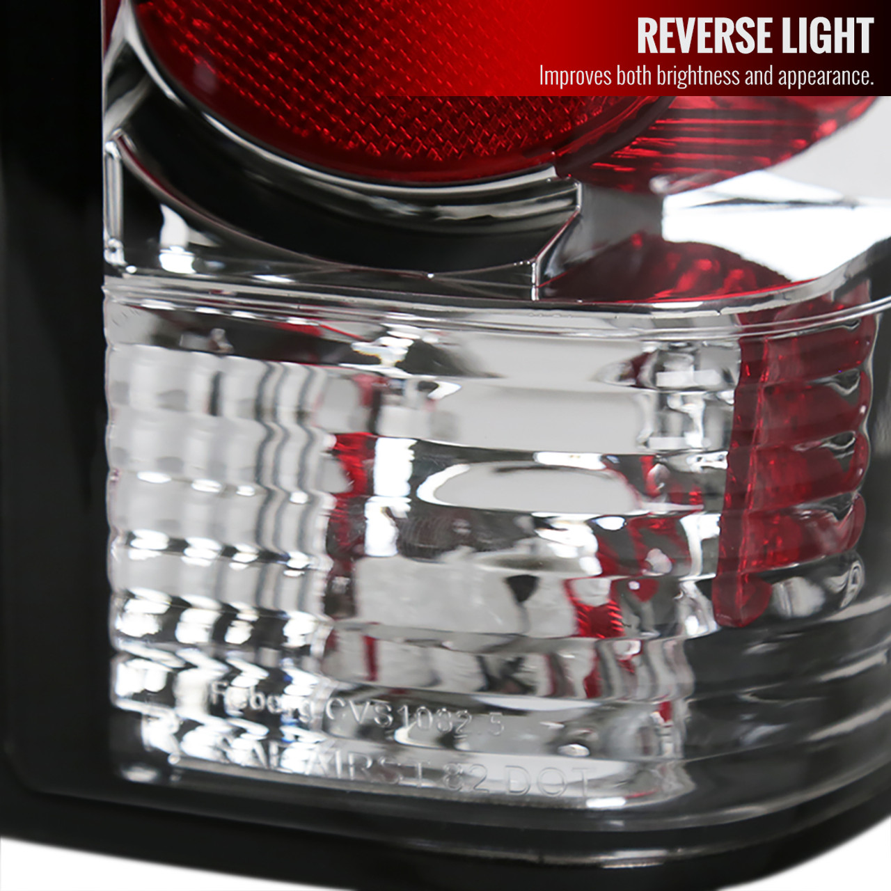 1982-1993 Chevrolet/GMC S10/S15/Blazer/Sonoma Tail Lights (Chrome  Housing/Clear Lens)