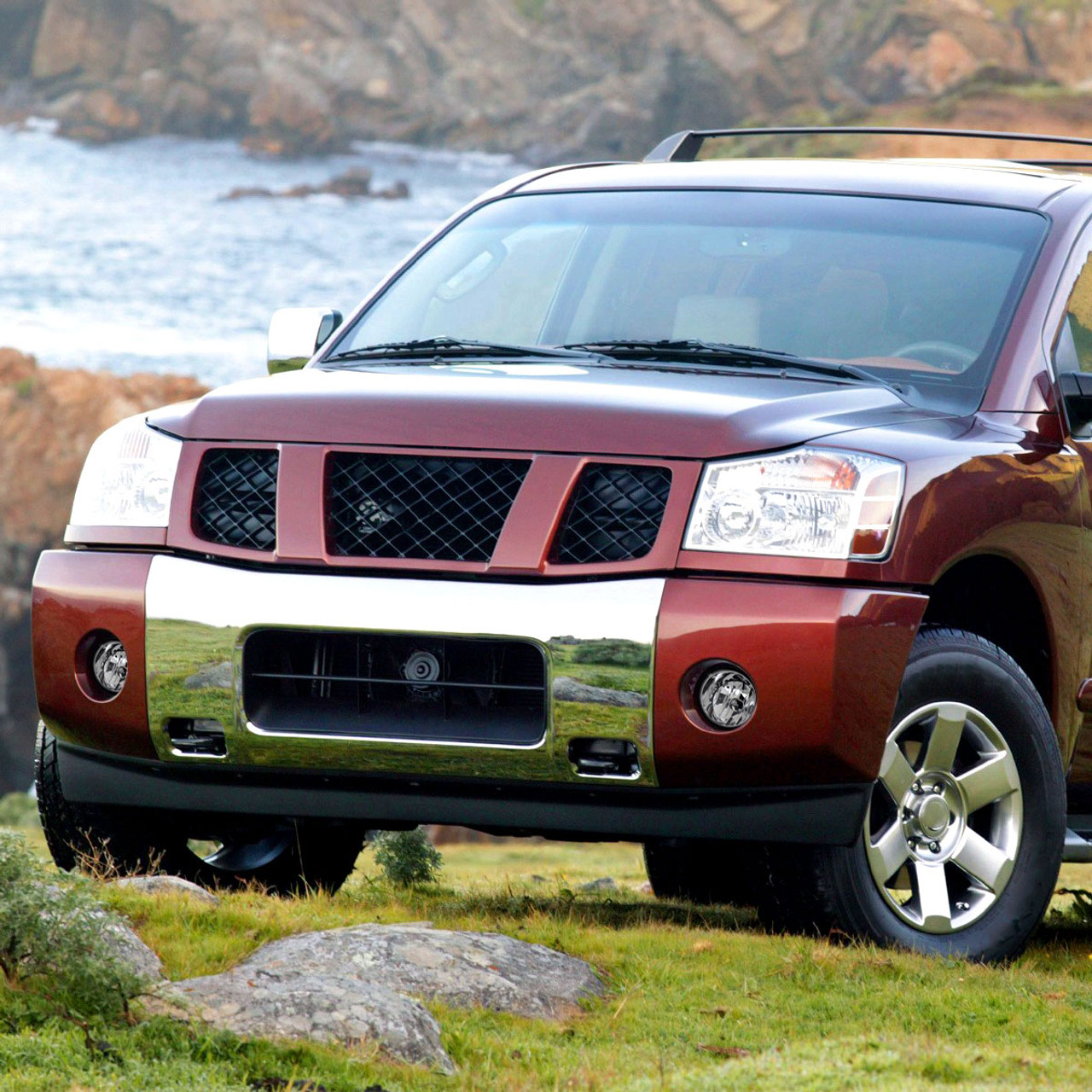 2004 2015 Nissan Titan 2005 2007 Armada Bumper Fog Lights Chrome