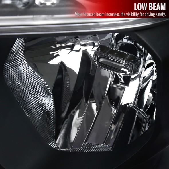 2019-2024 Dodge RAM 1500 Factory Style Headlights with Amber Reflectors (Matte Black Housing/Clear Lens)