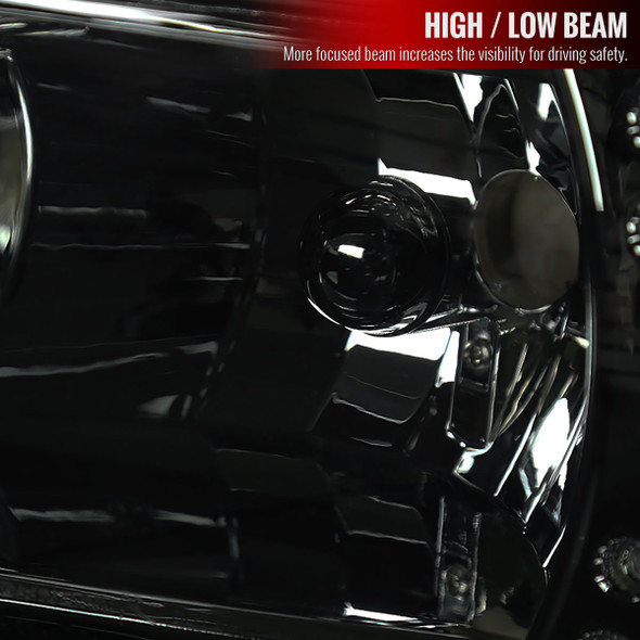 1994-2001 Dodge RAM 1500/ 1994-2002 RAM 2500 3500 Factory Style Headlights (Chrome Housing/Smoke Lens)