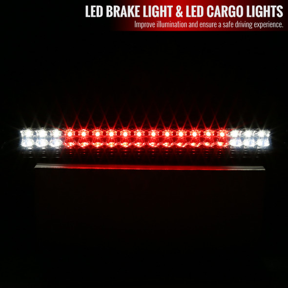 2004-2015 Nissan Titan LED 3rd Brake Light (Chrome Housing/Smoke Lens)