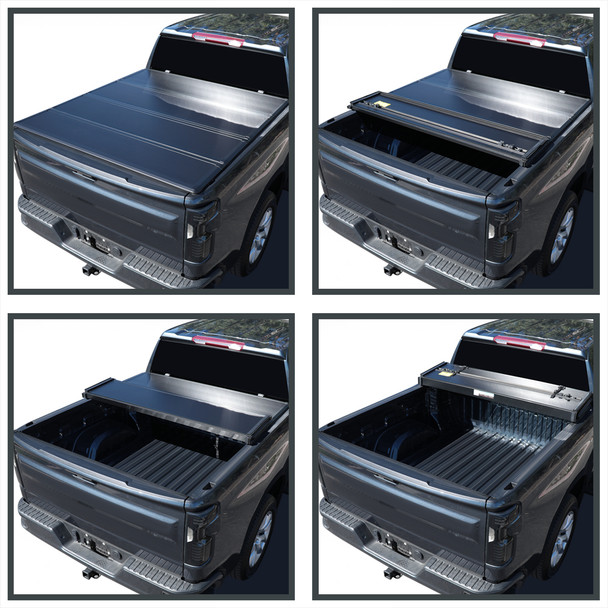 2002-2018 Dodge RAM 1500 2500 3500 / 2019-2021 RAM 1500 Classic 6.4' Bed Hard Quad-Fold Tonneau Cover
