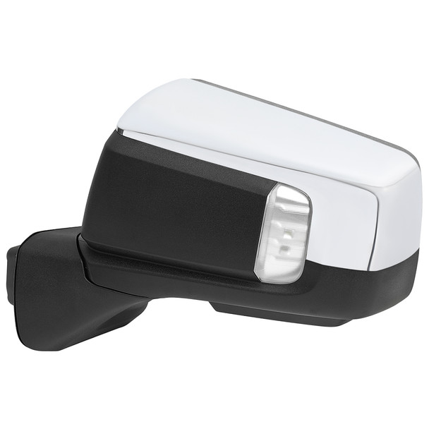 2019-2024 GMC Sierra 1500 Chrome Power Adjustable, Auto Fold, BSD & Heated Side Mirror w/ LED Puddle Light and Auxiliary Light - Driver Side Only